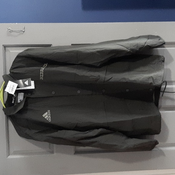 Nebraska Huskers adidas Salute to Service Full-Snap Jacket - Olive - Picture 1 of 5